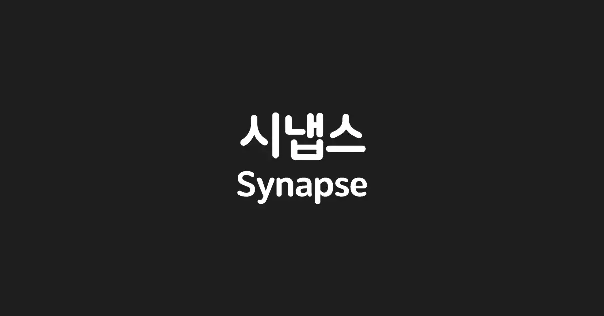 시냅스-synapse-건강바로on